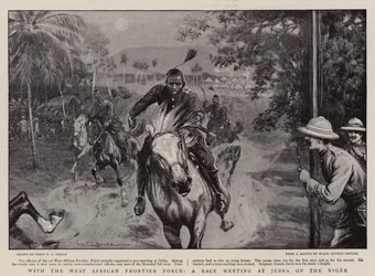 Mit der Westafrikanischen Grenztruppe, ein Rennen in Jebba am Niger